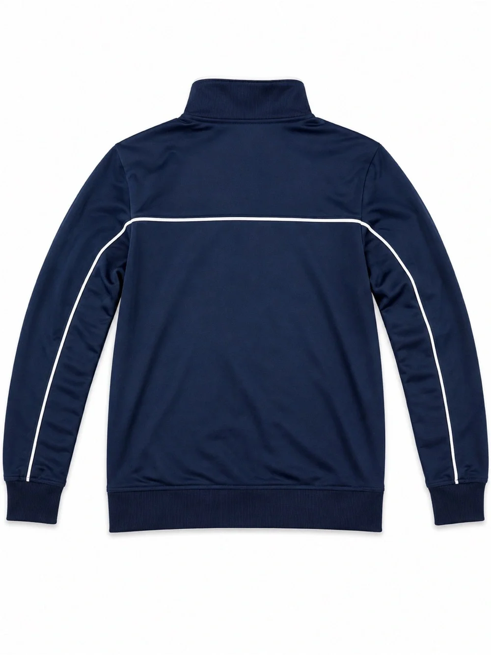 Nike Youth L Navy Zip Up Track Jacket White Piping Sportswear Navy Blue